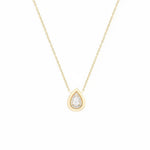 Load image into Gallery viewer, Golden Pear Moissanite Necklace