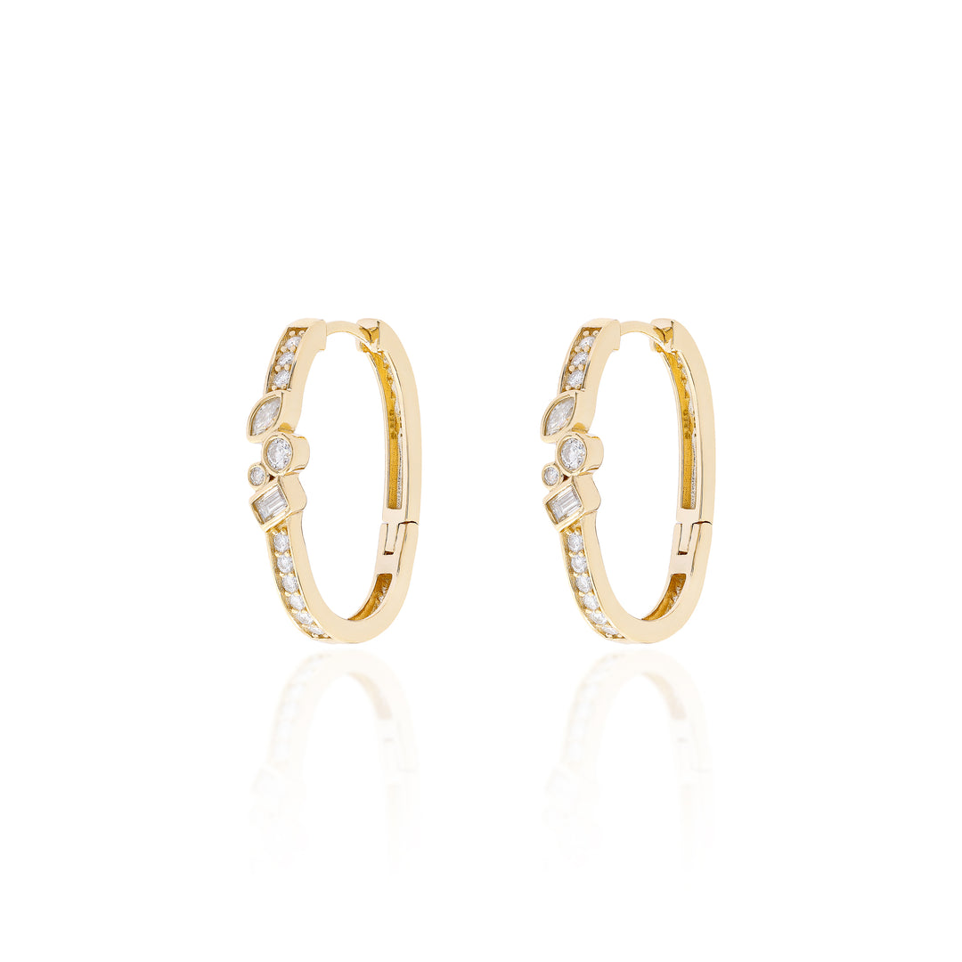 Infinity Shine Hoop Earrings