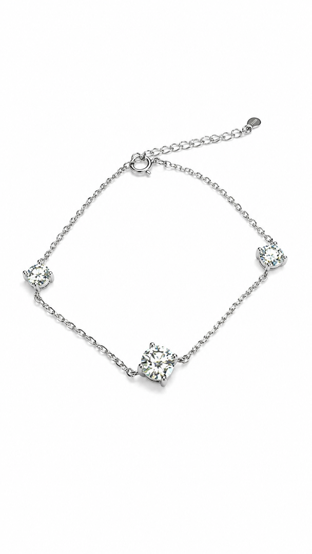 Trinity Moissanite Bracelet