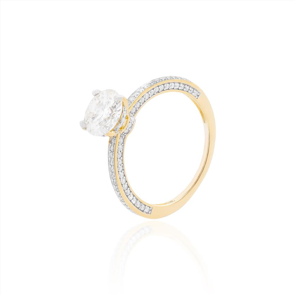 Moissanite Halo Ring