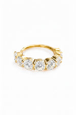 Load image into Gallery viewer, Moissanite Half Eternity Ring