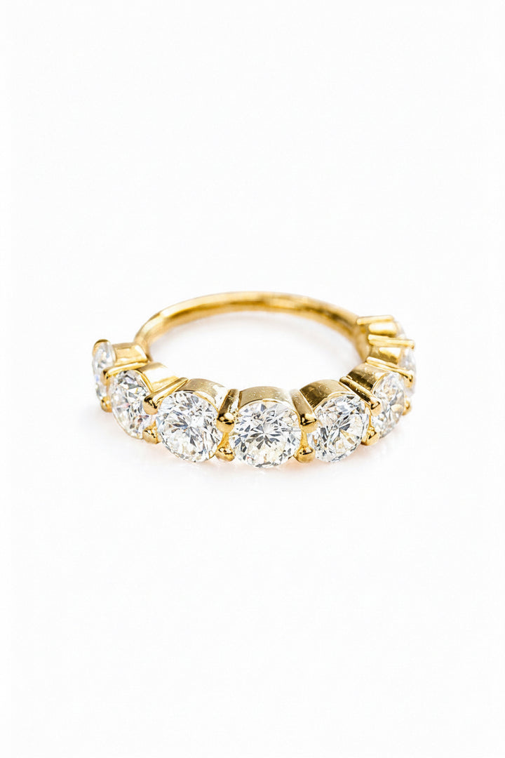Moissanite Half Eternity Ring